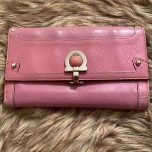 Pink Salvatore Ferragamo wallet